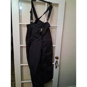 Columbia Ski Pants Womens Medium Black Suspenders Insulated Snow Sportswear H1